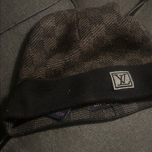 Louis Vuitton Dark Brown and Black Knit Hat
